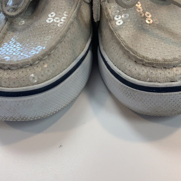 Sperry Top Sider sequined white tennis shoes size 5 1/2 - Picture 4 of 9